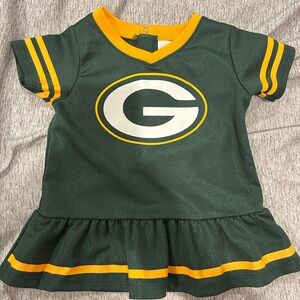 NFL Kids Green and Gold Jersey Dress